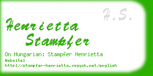 henrietta stampfer business card